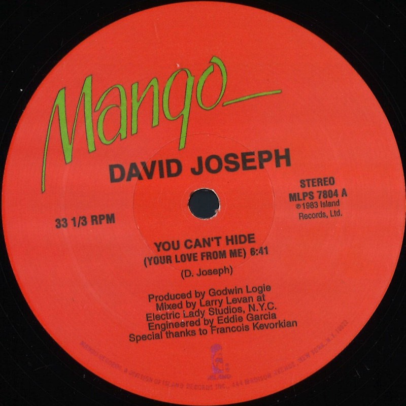 David Joseph - You Can't Hide (your Love..)
