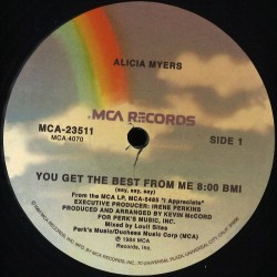 Alicia Myers - You Get The Best From Me / I Want To Thank You