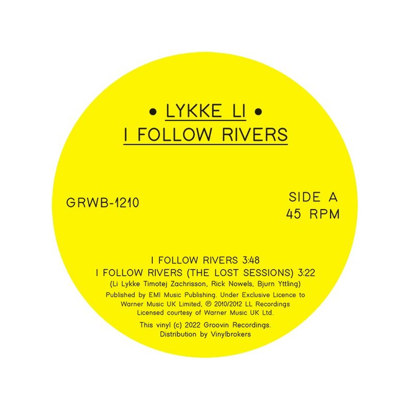 LYKKE LI  -  I FOLLOW RIVERS ( OFFICIAL 2022 REISSUE )