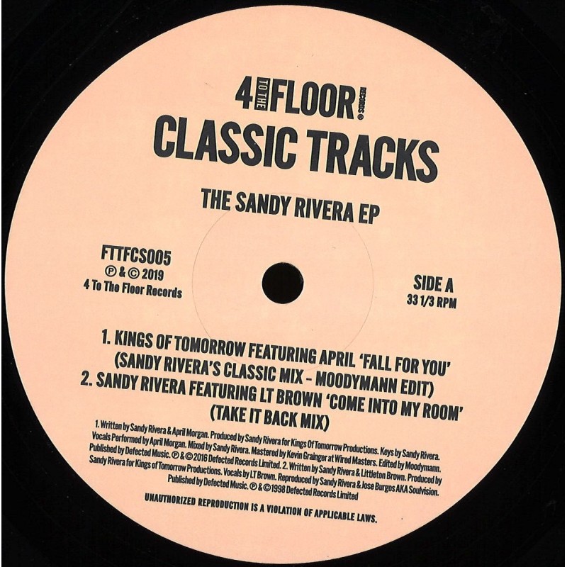 Various Artists Classic Tracks - The Sandy Rivera EP