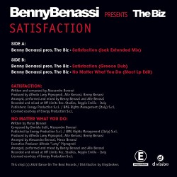 BENNY  BENASSI  presents THE BIZ - SATISFACTION